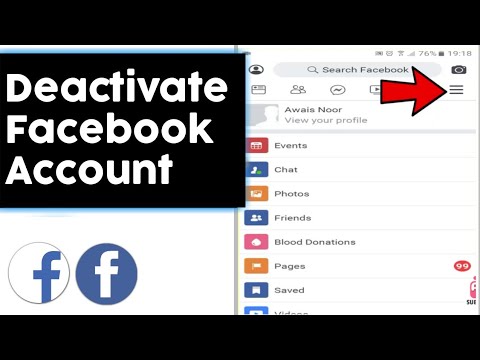 facebook deactivate account link
